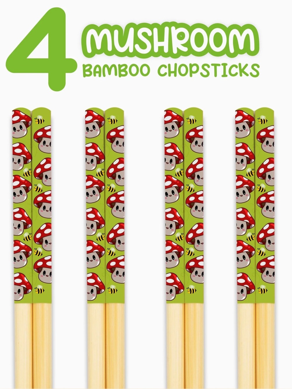 Mushroom Bamboo Chopsticks 🥢